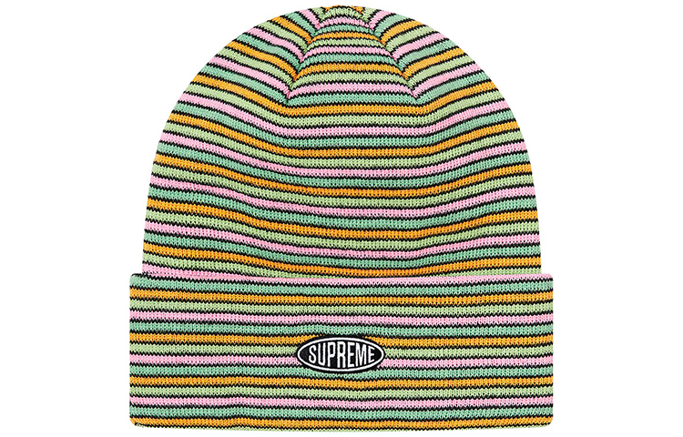

Футболка FW20 Unisex Supreme, серая с черными полосками