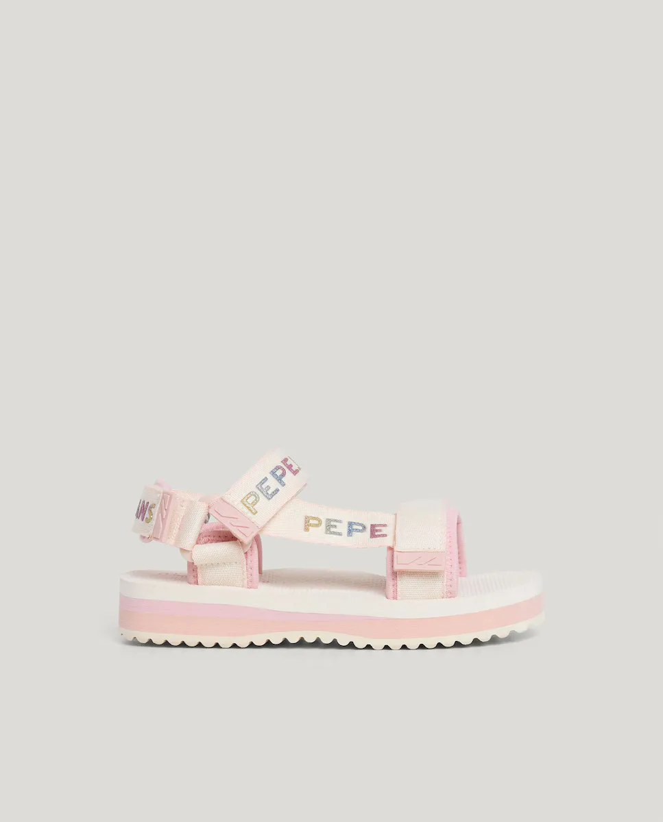 

Босоножки для девочек с застежкой-липучкой Pepe Jeans, цвет Rosa