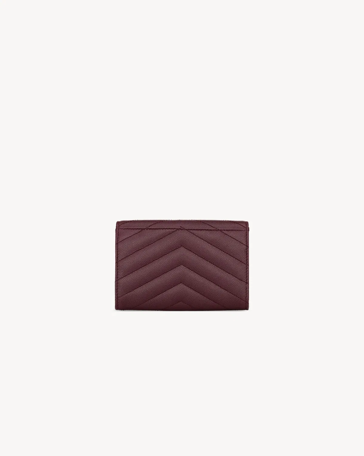 Кошелек CASSANDRE из кожи Grain de Poudre SAINT LAURENT, бордовый — фото 2