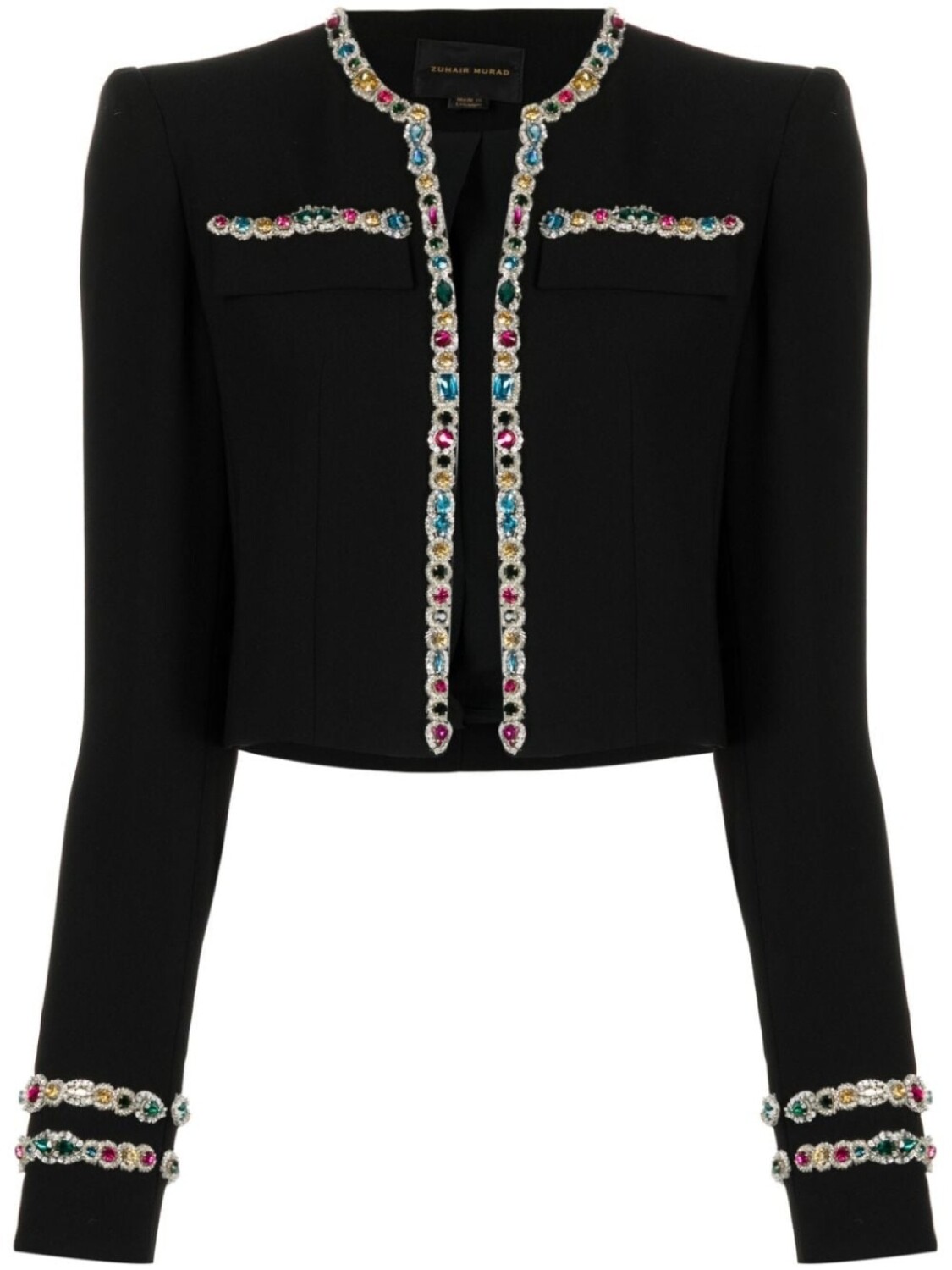 

Zuhair Murad укороченный жакет с кристаллами, черный