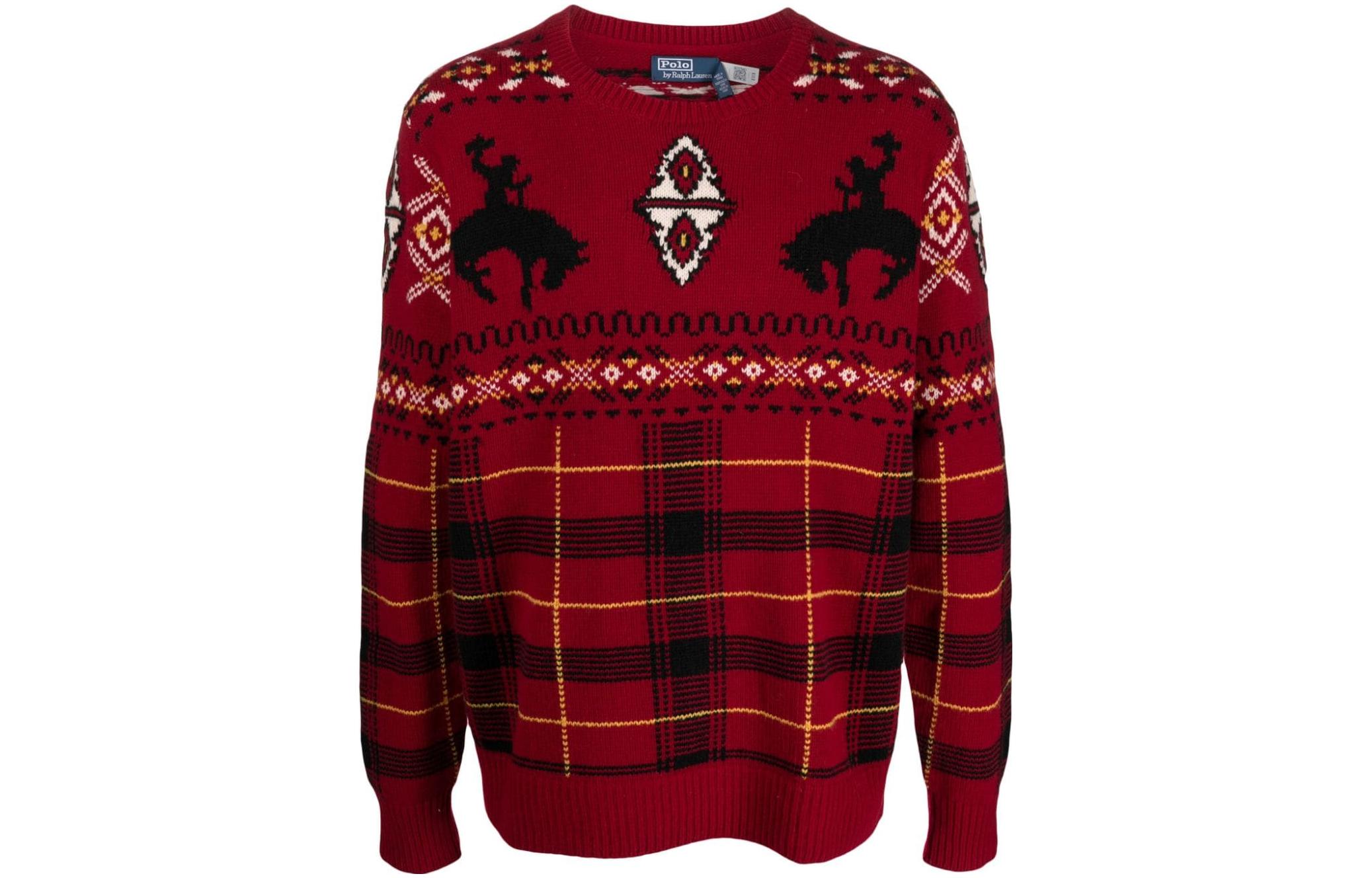 

Свитер с узором фэр-айл из смесовой шерсти Polo Ralph Lauren, красный