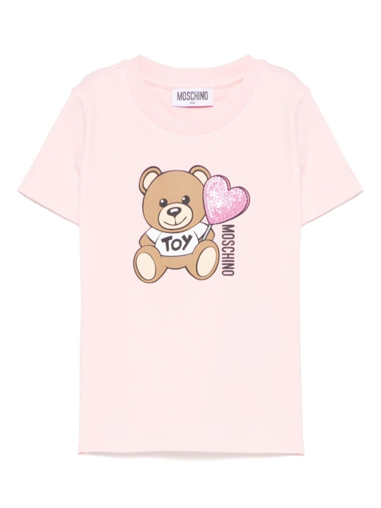 

Moschino Kids футболка с принтом Teddy Bear, розовый