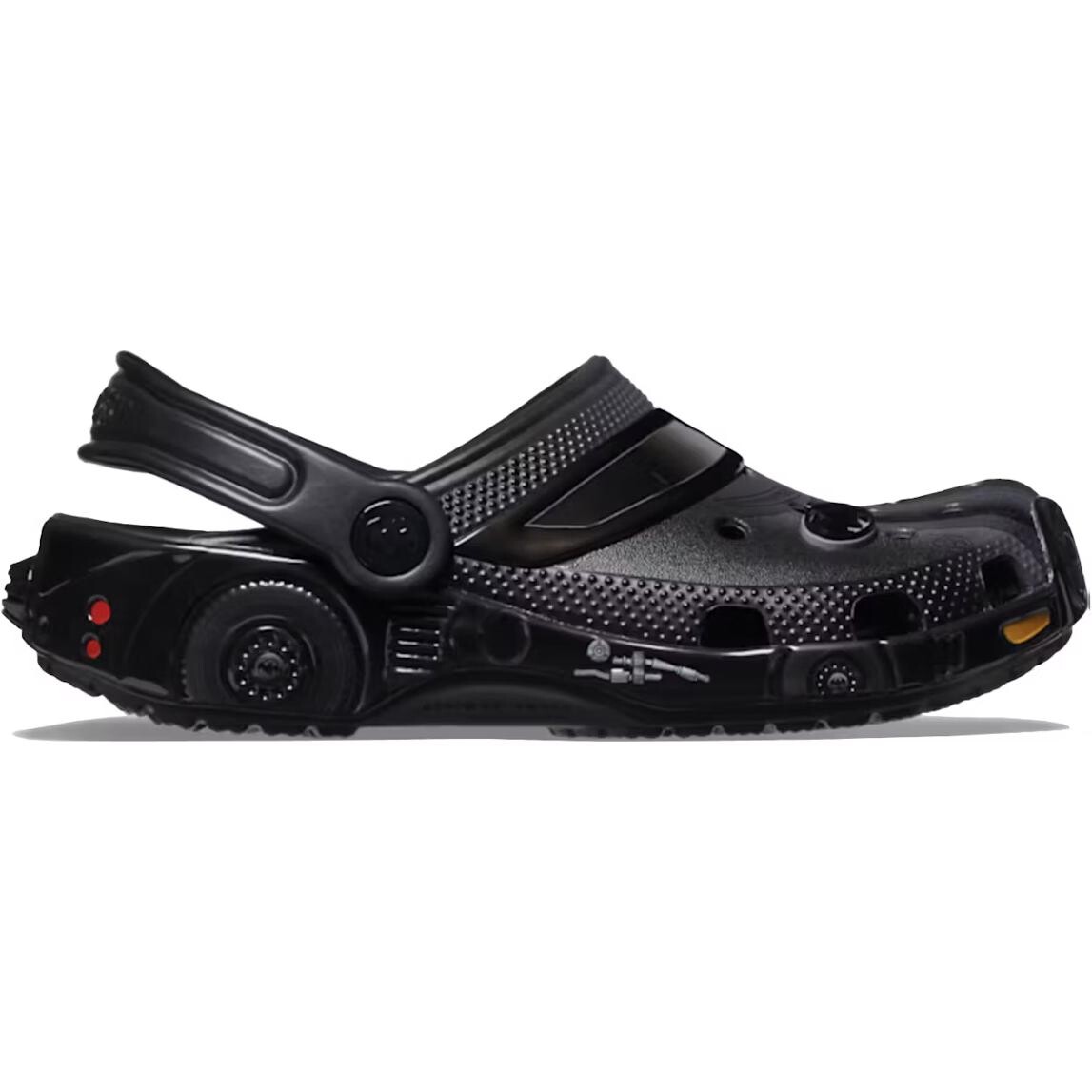 Классические детские сандалии Clog Kids Crocs, цвет Black/Yellow — фото 2