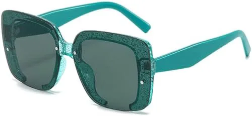 

Солнцезащитные очки 2027 года для женщин и мужчин, модные солнцезащитные очки в крупной оправе, защита от УФ-излучения UV400, зеленый, один размер MTZJH, One Color