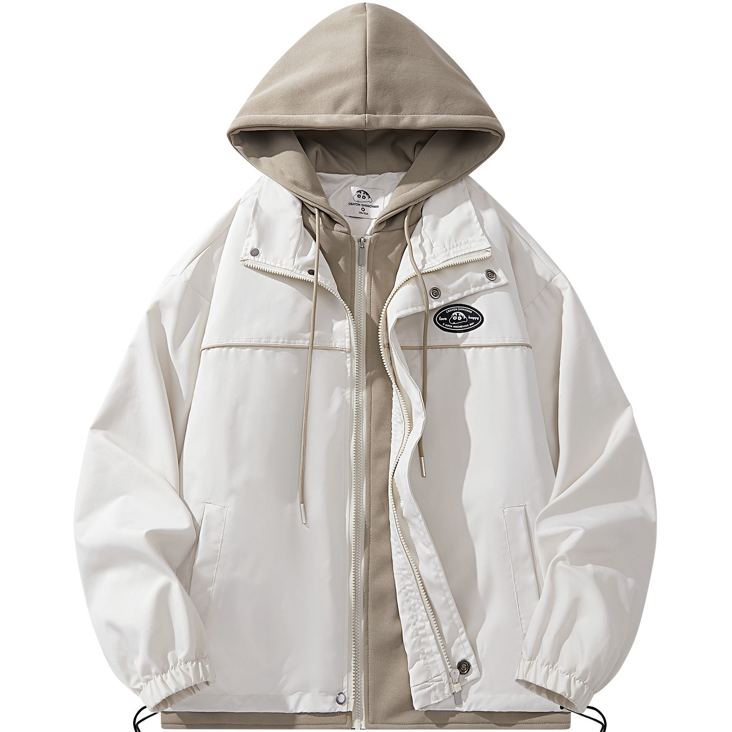 

Crayon Shinchan Пальто с бархатистой текстурой Unisex, Ecru