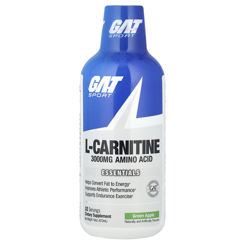 

GAT, Sport, L-Carnitine, Green Apple, 3,000 mg, 16 oz (473 ml)