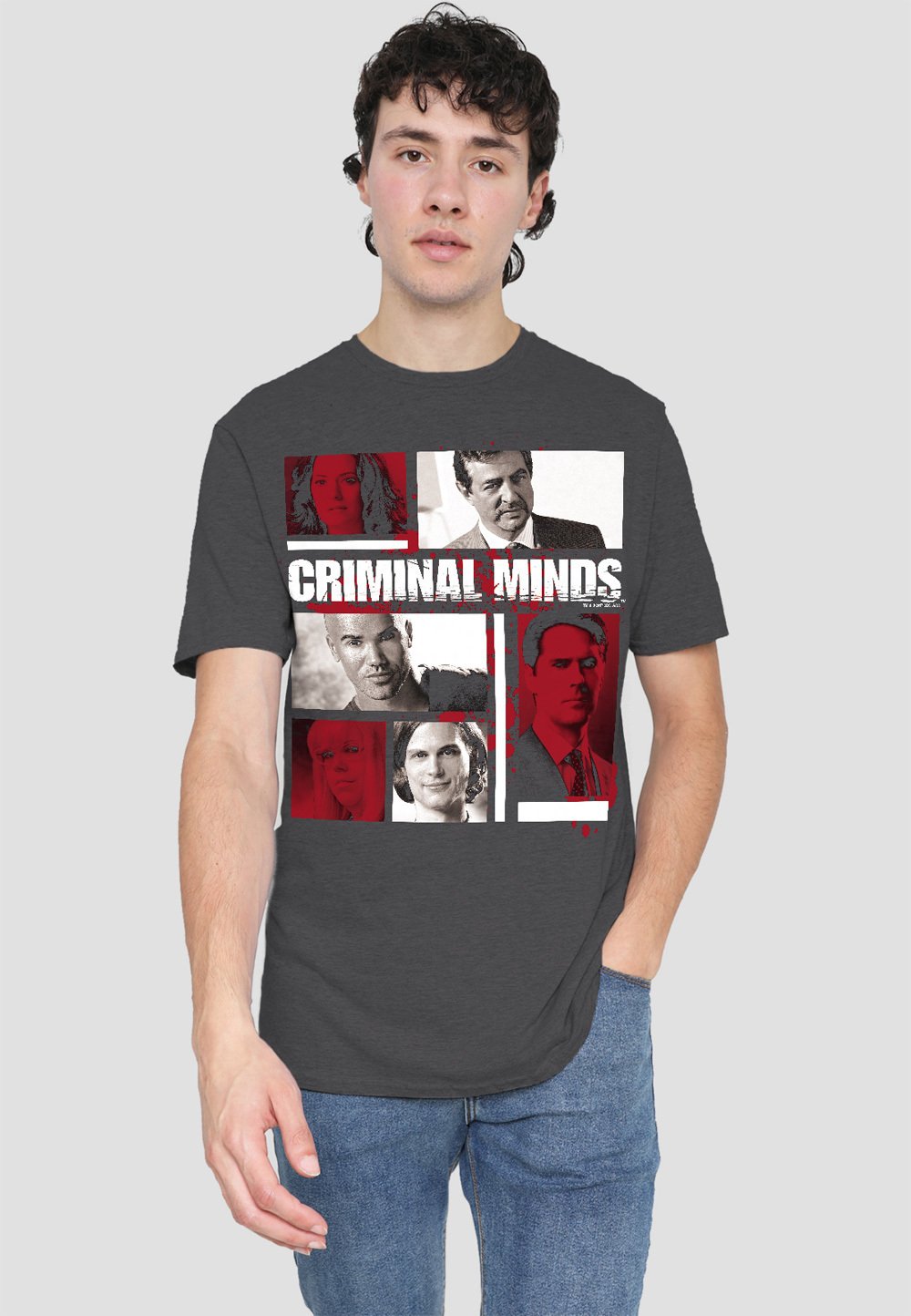 

Футболка с принтом CRIMINAL MINDS CHARACTER BOXES Cotton Soul, антрацит