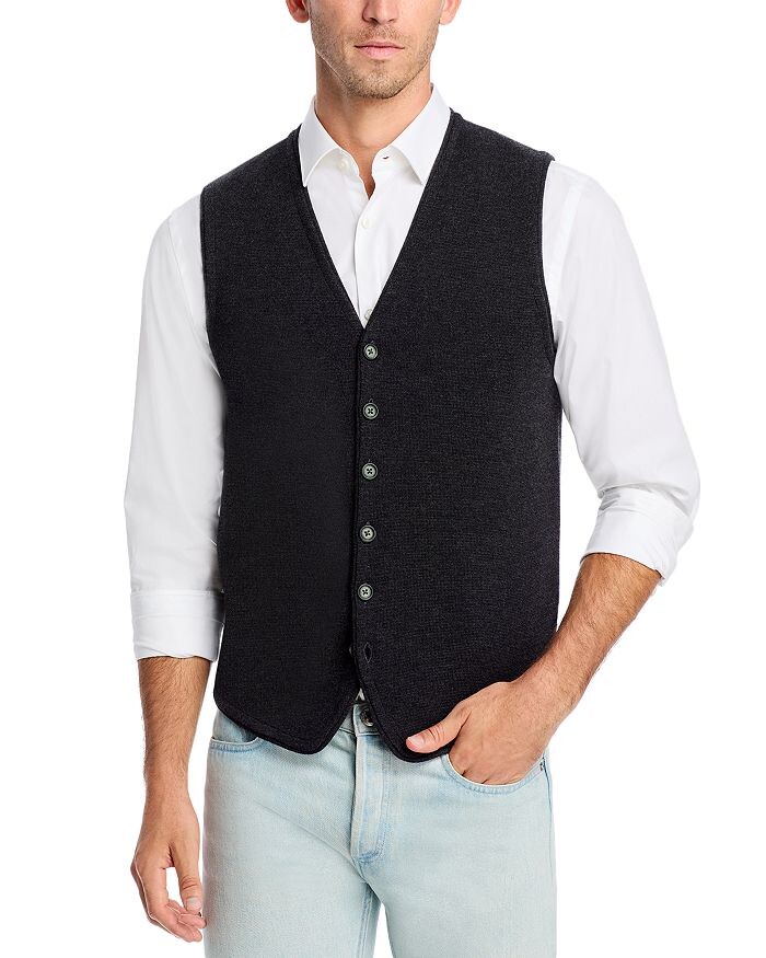 

Магазин мужской одежды Bloomingdale's Жилет из мериносовой шерсти The Men's Store at Bloomingdale's, черный
