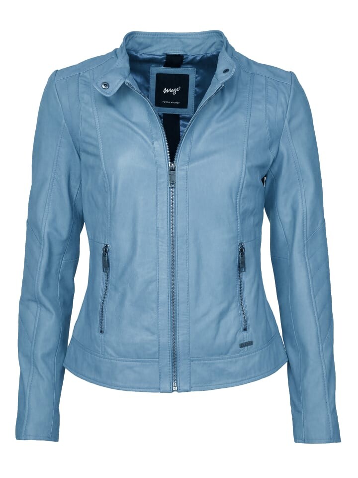 

Кожаная куртка Maze Marcie, цвет lightblue