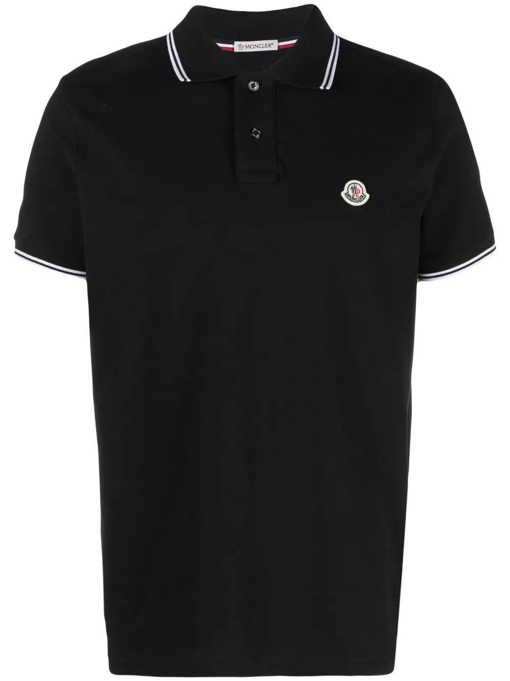 

Рубашка поло с нашивкой-логотипом MONCLER, черный
