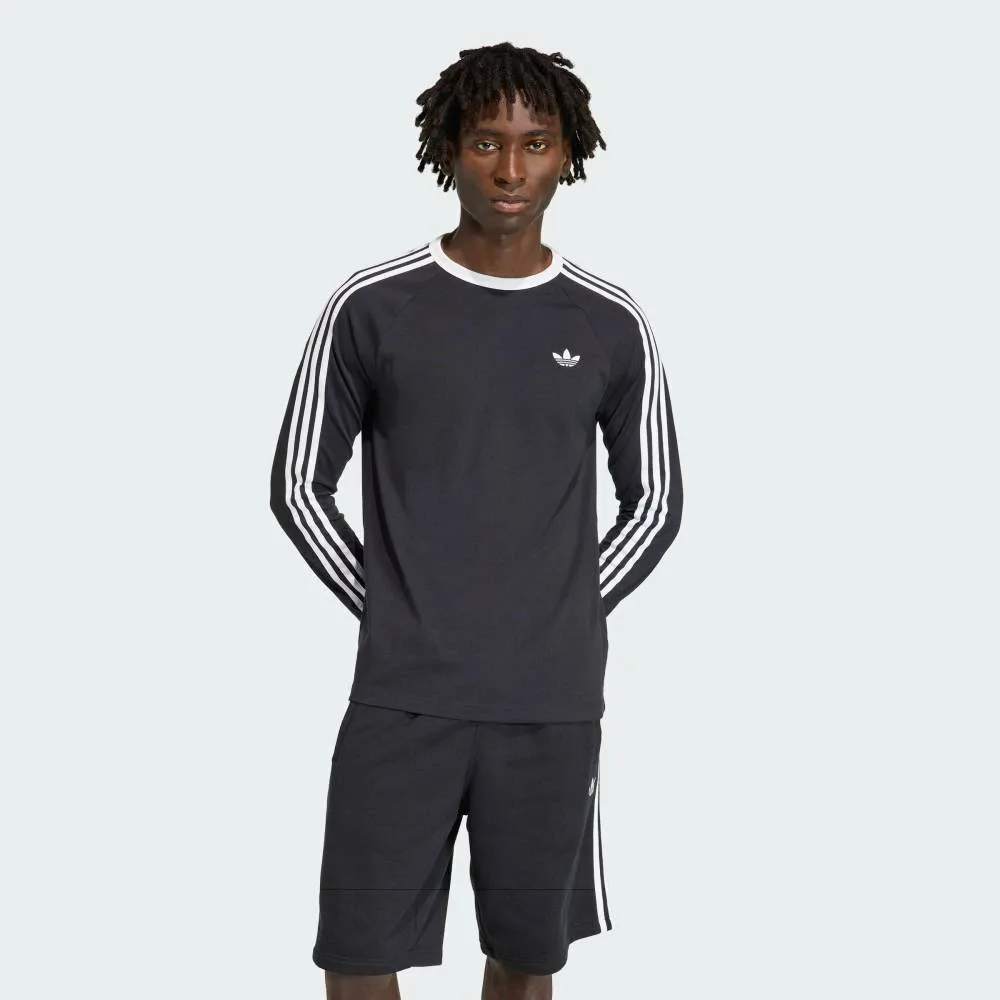 Футболка с длинным рукавом с тремя полосками Adidas, black