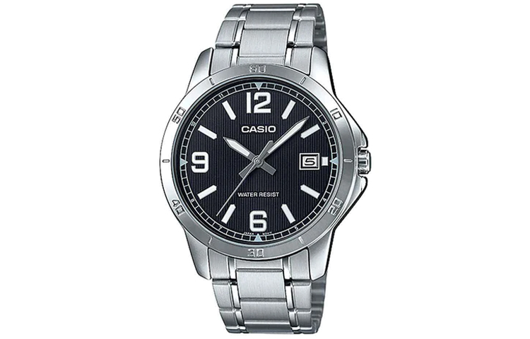 

CASIO Часы Men Standard Series Black Watch MTP-V004D-1B2, Black Dial