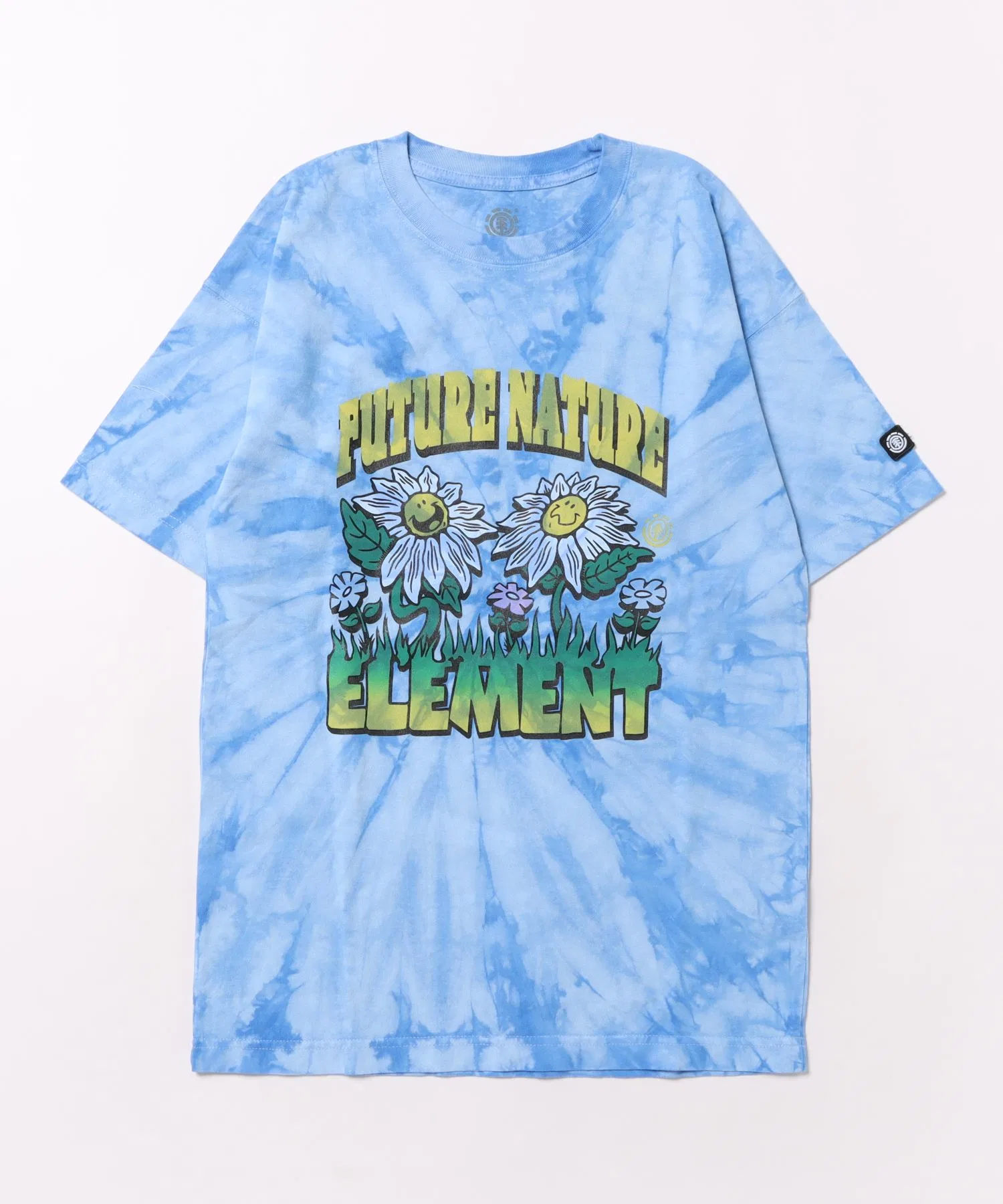 Детская футболка ELEMENT FLOWER с цветочным принтом, синяя