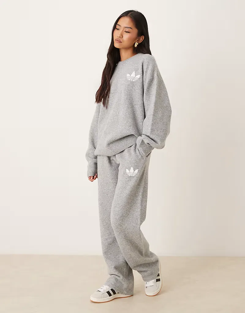 Мягкий свитшот Adidas Originals, серый — фото 4