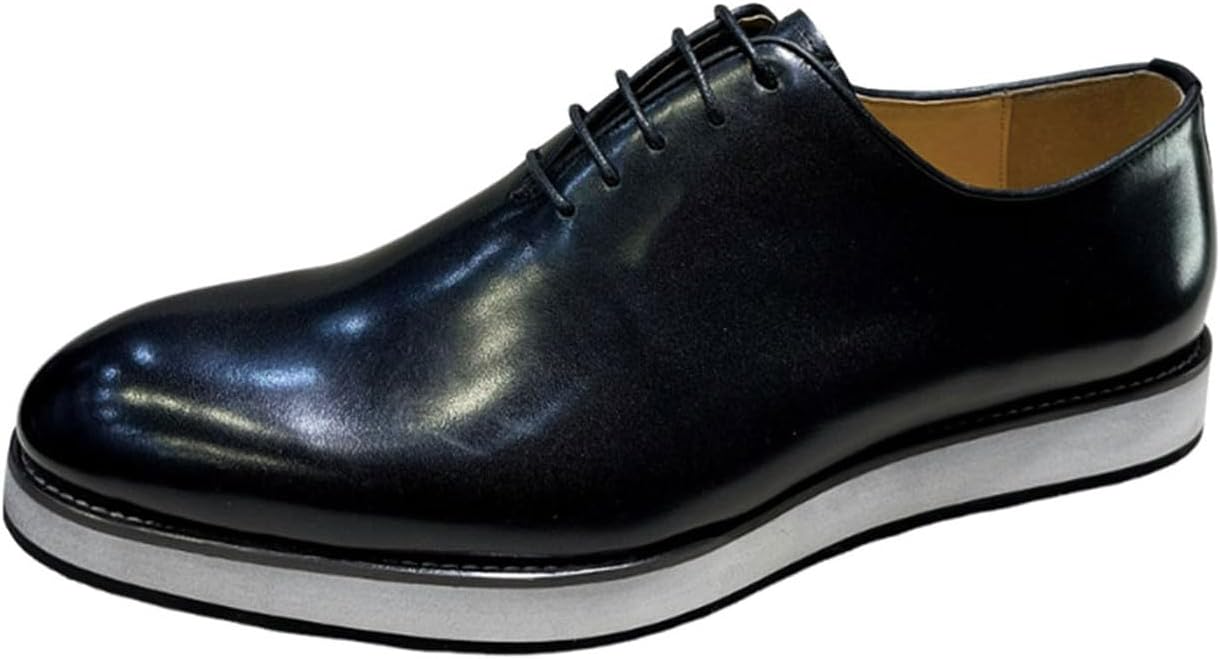 

Мужские туфли с отделкой Santimon Oxfords - повседневные кроссовки из натуральной кожи с шнуровкой, дерби с легкой амортизирующей подошвой для бизнеса, свадьбы, офиса и смарт-кэжуал, черный
