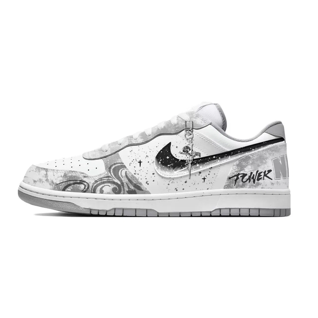 Кеды Nike Big Low White Gray — фото 3
