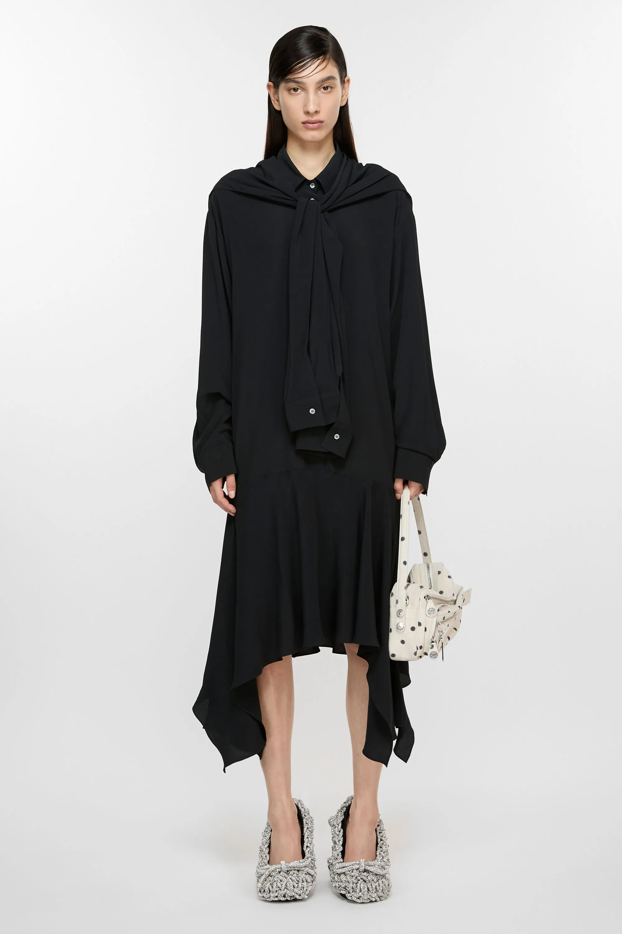 

Многослойное платье Acne Studios, черный