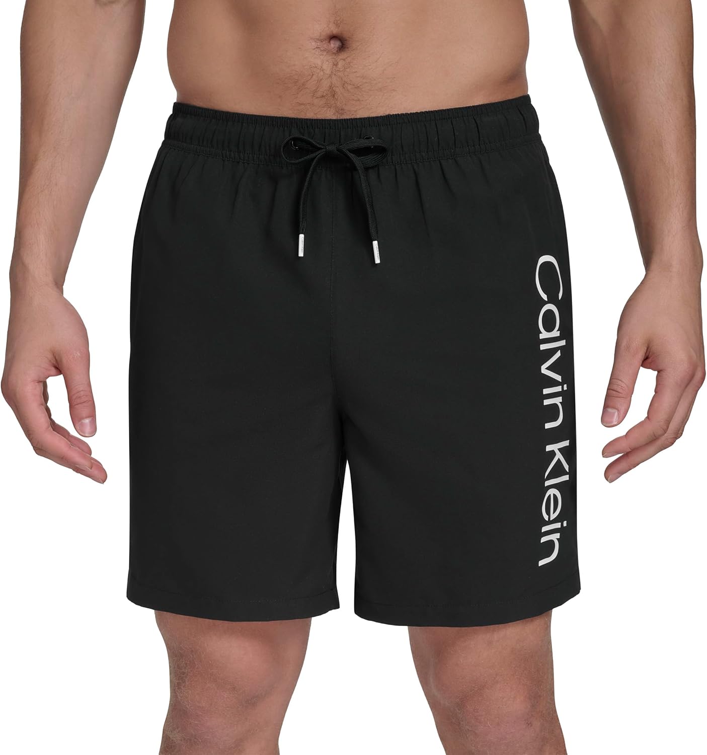

Calvin Klein Mens Volley Quick Dry Lightweight Swim Trunk, Black
