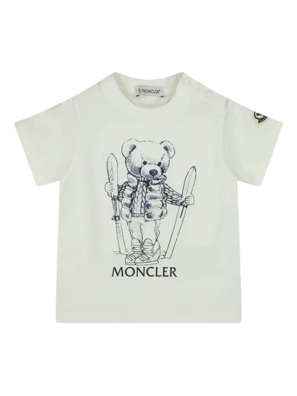 

Футболка с изображением медведя Moncler Enfant, белый