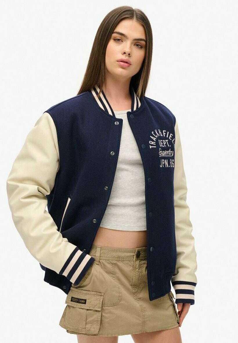 

Куртка-бомбер VARSITY STITCH Superdry, синий