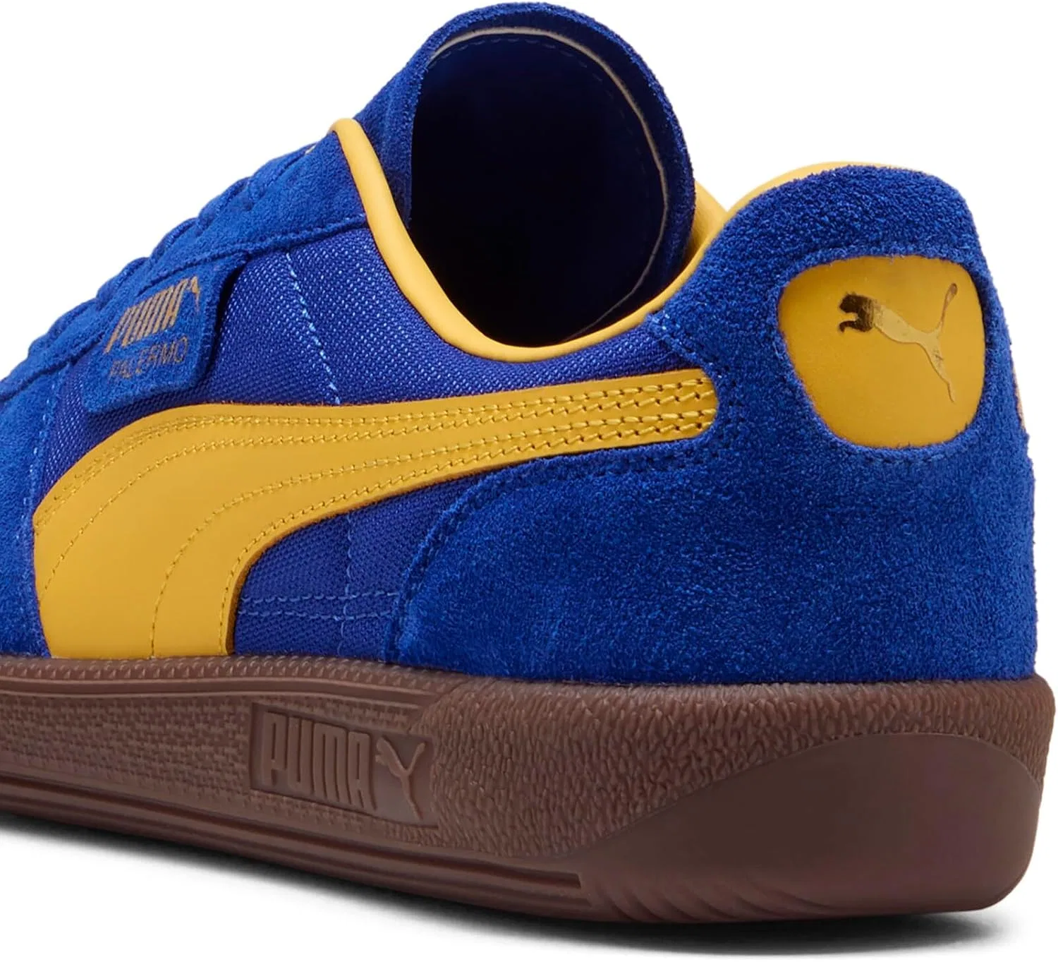 Мужские винтажные кроссовки Puma Palermo, 25 Frühlings Und Sommerfarben Lebendiges Blau Sonnengelb 02 — фото 3