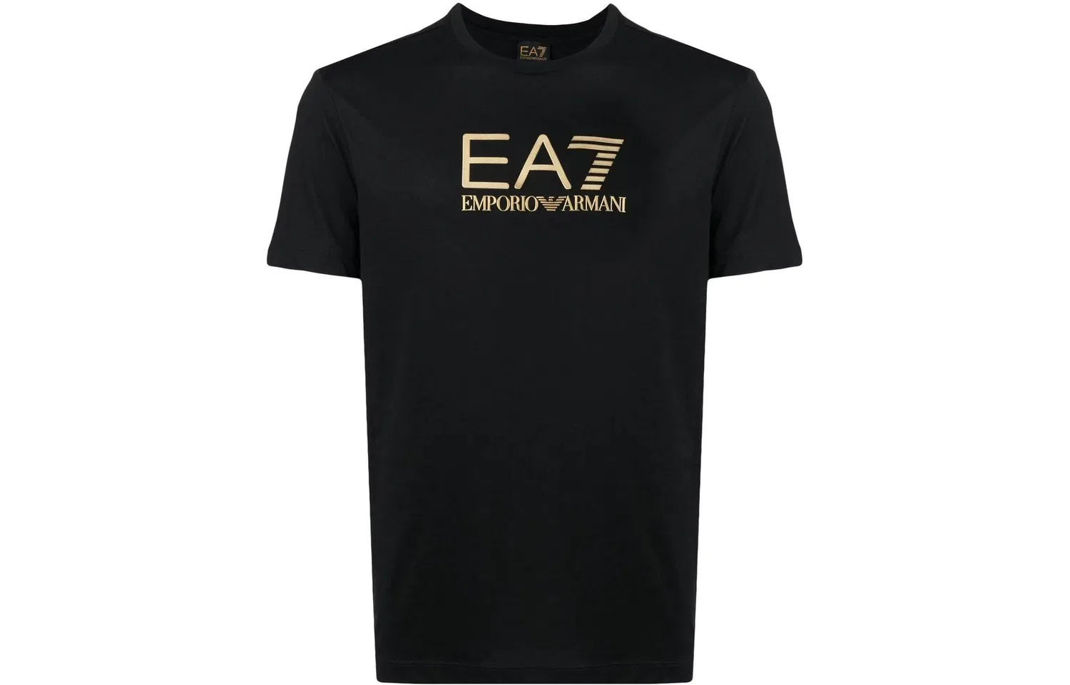 Футболка из хлопка с логотипом EMPORIO ARMANI, Black