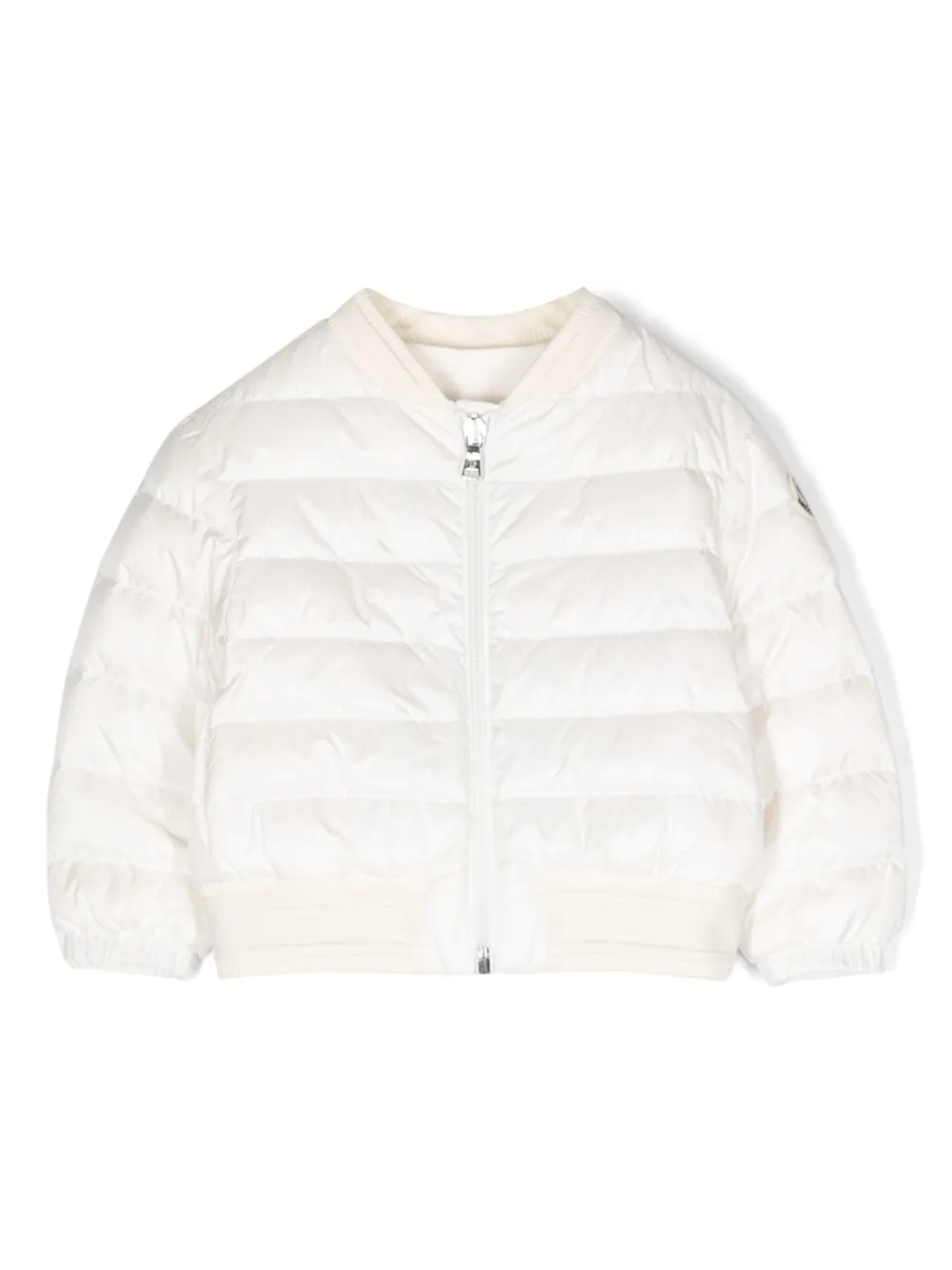 

Стеганый пуховик Ter с нашивкой-логотипом Moncler Enfant, белый