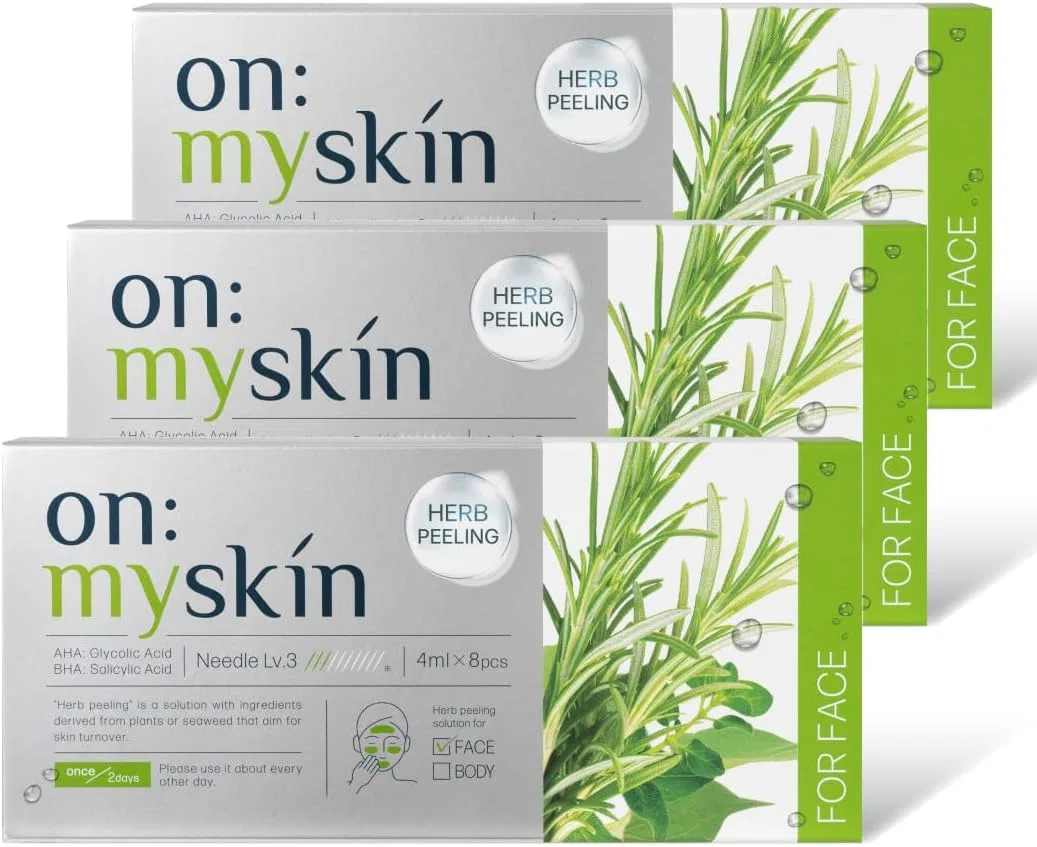 Набор для ухода за кожей On: Myskin Face 3 Box Set с пилингом, микронидлами и порами, Yomite, 3 набора, 8 шт