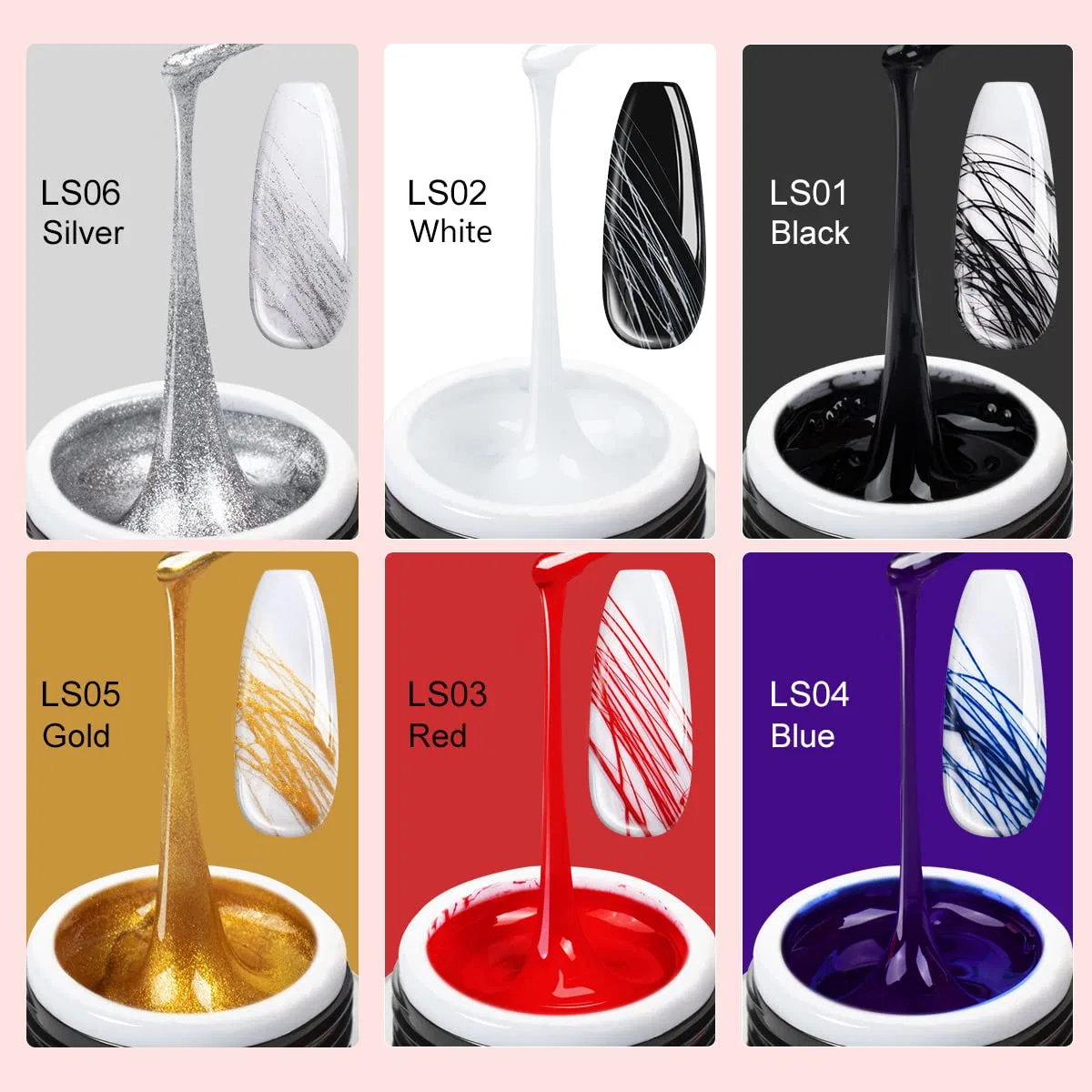Набор UV-гель-лаков «Spider Gel» от SAVILAND, 6 цветов Saviland, 6 Colours — фото 2