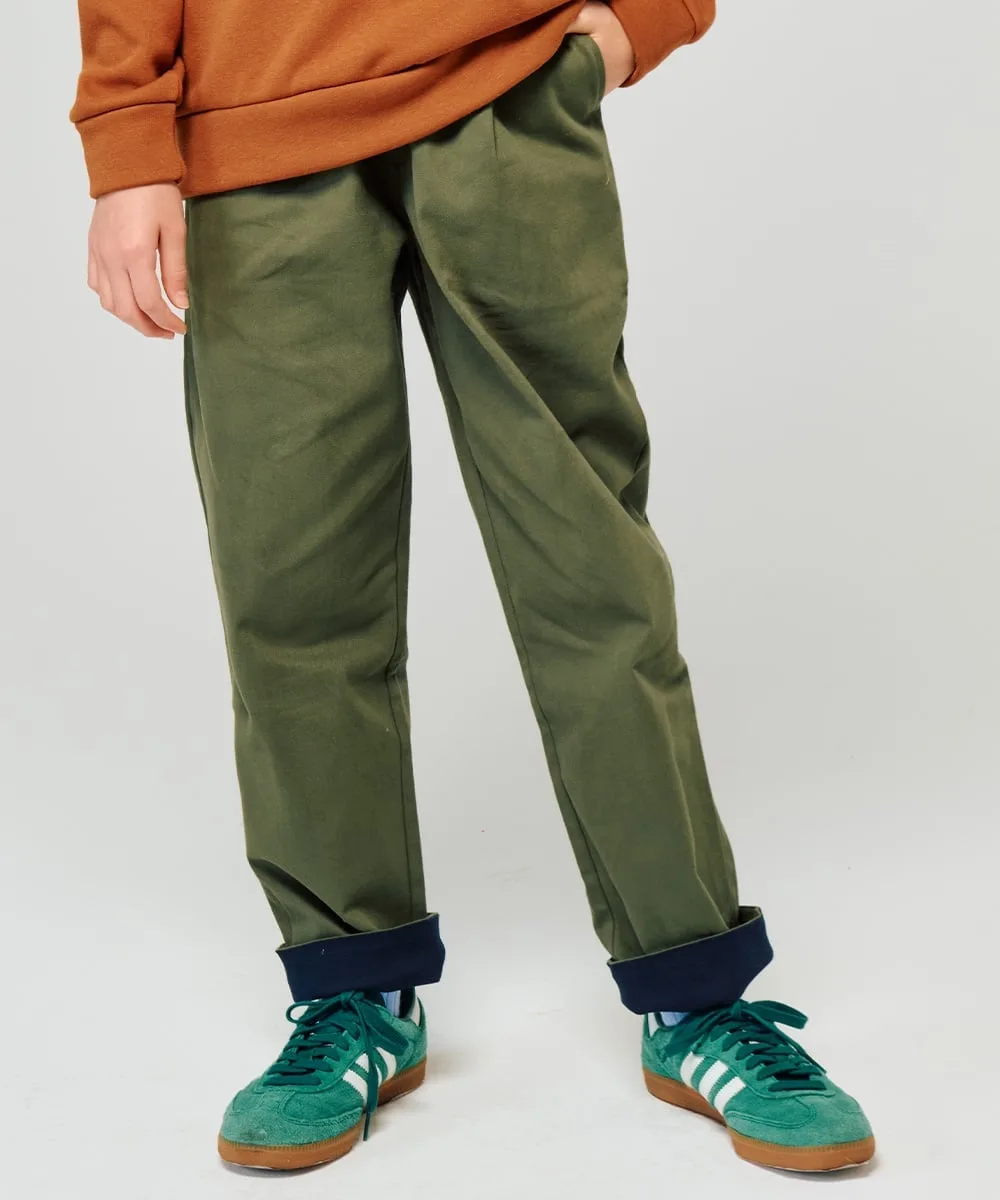 (K) Хлопковые брюки без подола KRIFF MAYER, KHAKI
