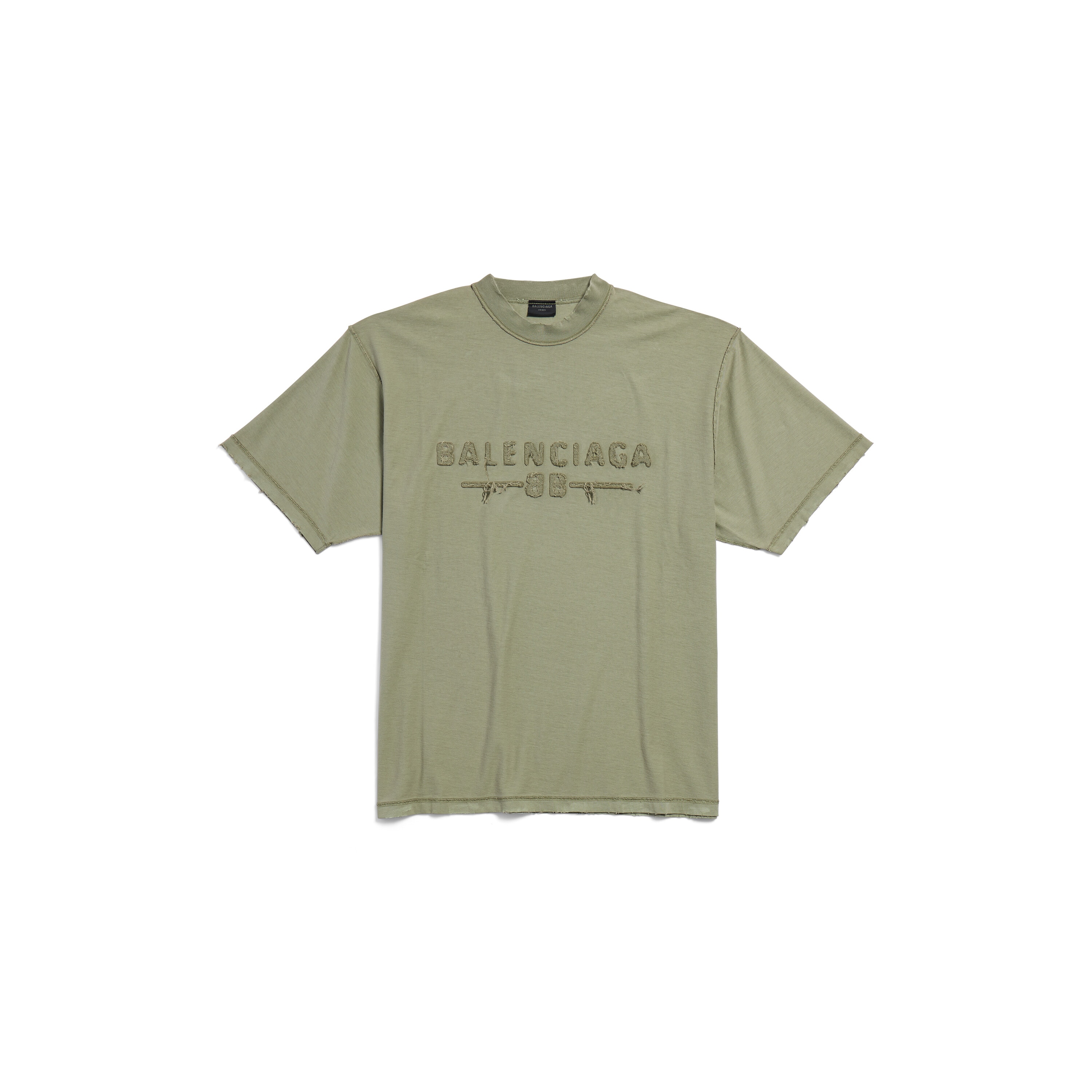 

Новогодняя серия 25 - Футболка наизнанку, средний крой BALENCIAGA, зеленый