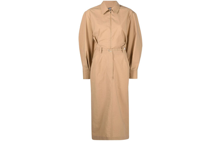 

Платье Jacquemus с рукавами-фонариками, песочный