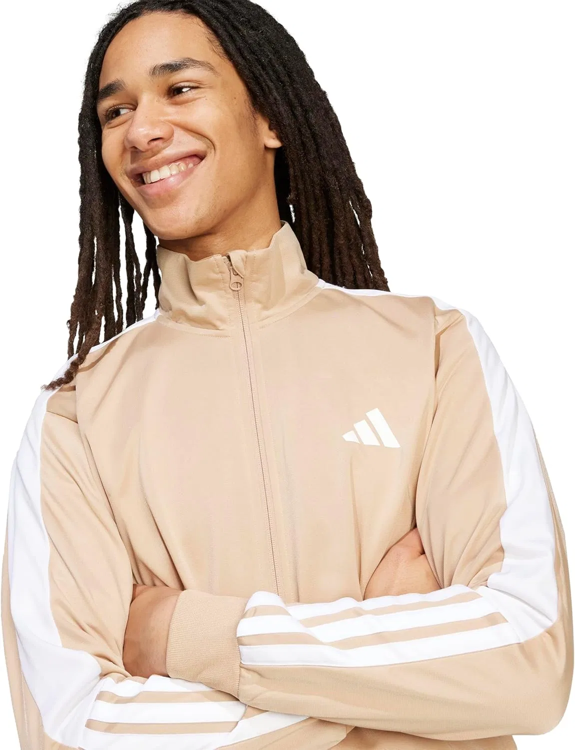 Куртка спортивная Colorblock, adidas, Warm Sandstone/White — фото 4