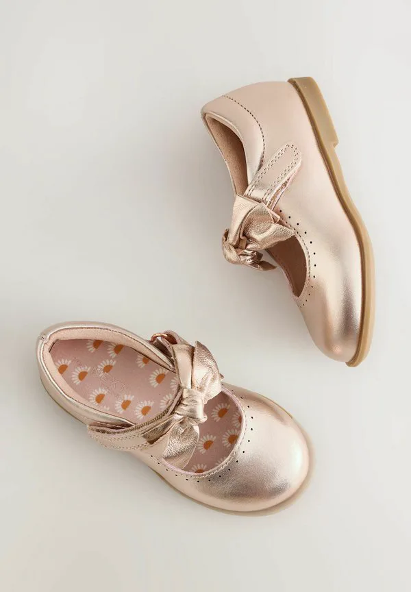 Балетки с ремешком на щиколотке стандартного кроя Next, Rose Gold — фото 3