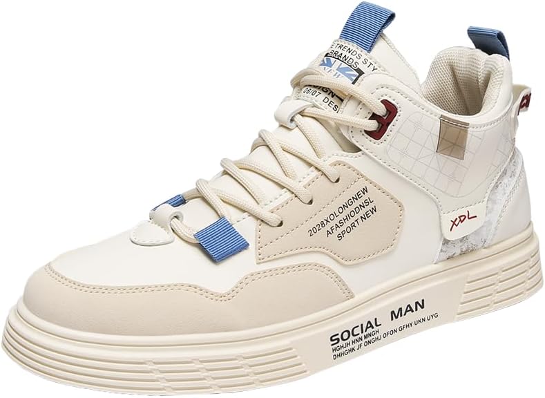 

Кроссовки для мужчин, стильное сочетание цветов, противоскользящие повседневные обувь для прогулок, удобные кроссовки для тренажерного зала, тенниса и бега, мужская модная обувь на шнуровке для улицы и активного отдыха Hhhchpm, бежевый