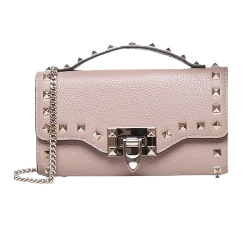 

Кожаная розовая сумка через плечо Valentino