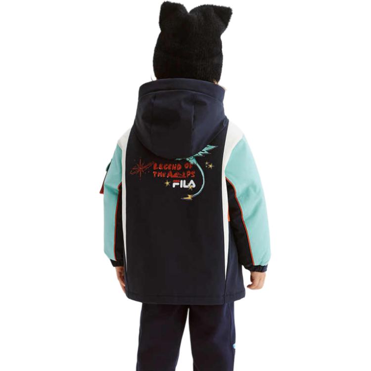 Детская зимняя куртка Pre school FILA KIDS, синий — фото 4
