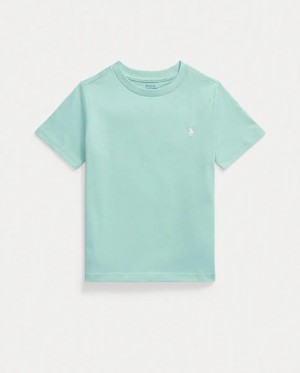 Детская футболка из трикотажного хлопка Polo Ralph Lauren, бирюзовый — фото 4