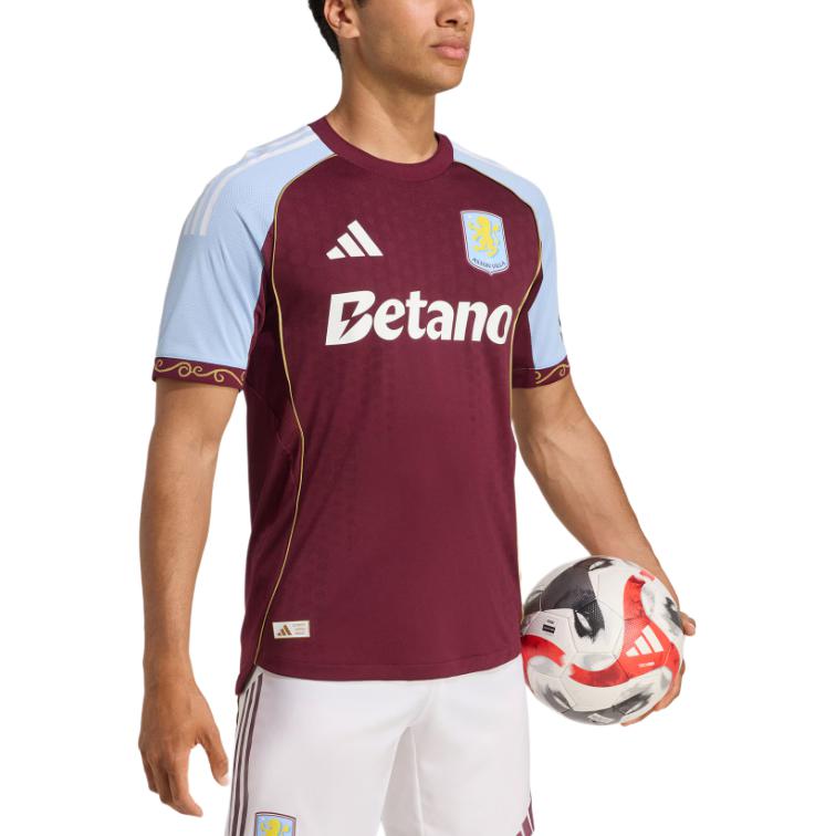 Футболка Aston Villa FC 25/26 Home Authentic Adidas, фиолетовый/синий — фото 4