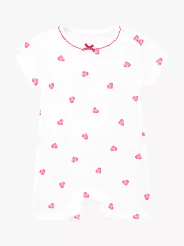 Детский комбинезончик с сердечками, белый Rosa & Blue