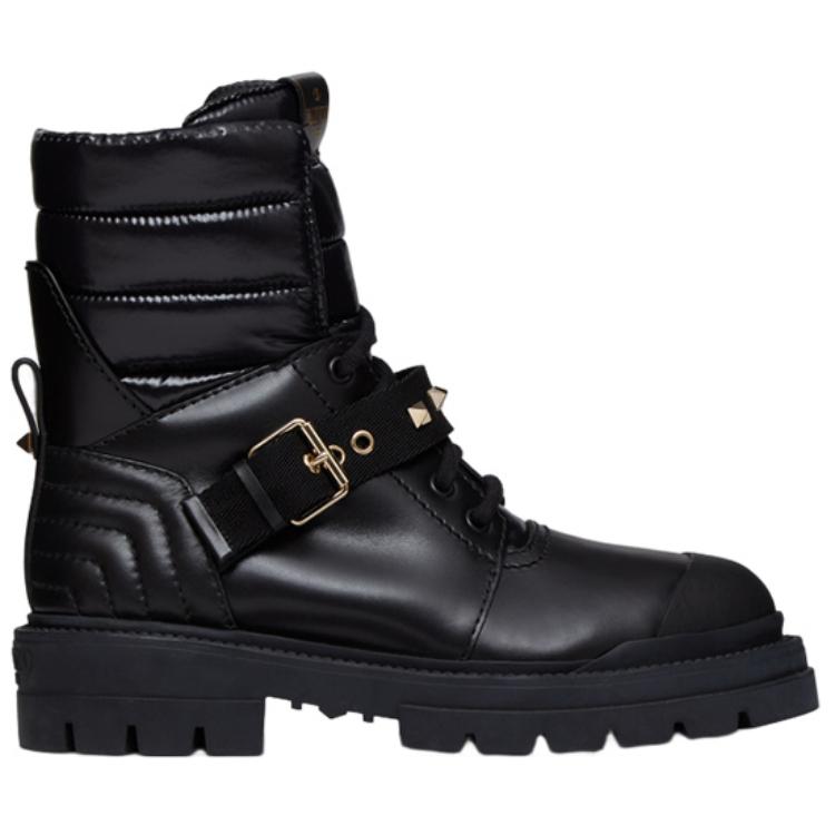 Валентино Черные Женские Ботильоны Rockstud на каблуке 2 см — фото 3