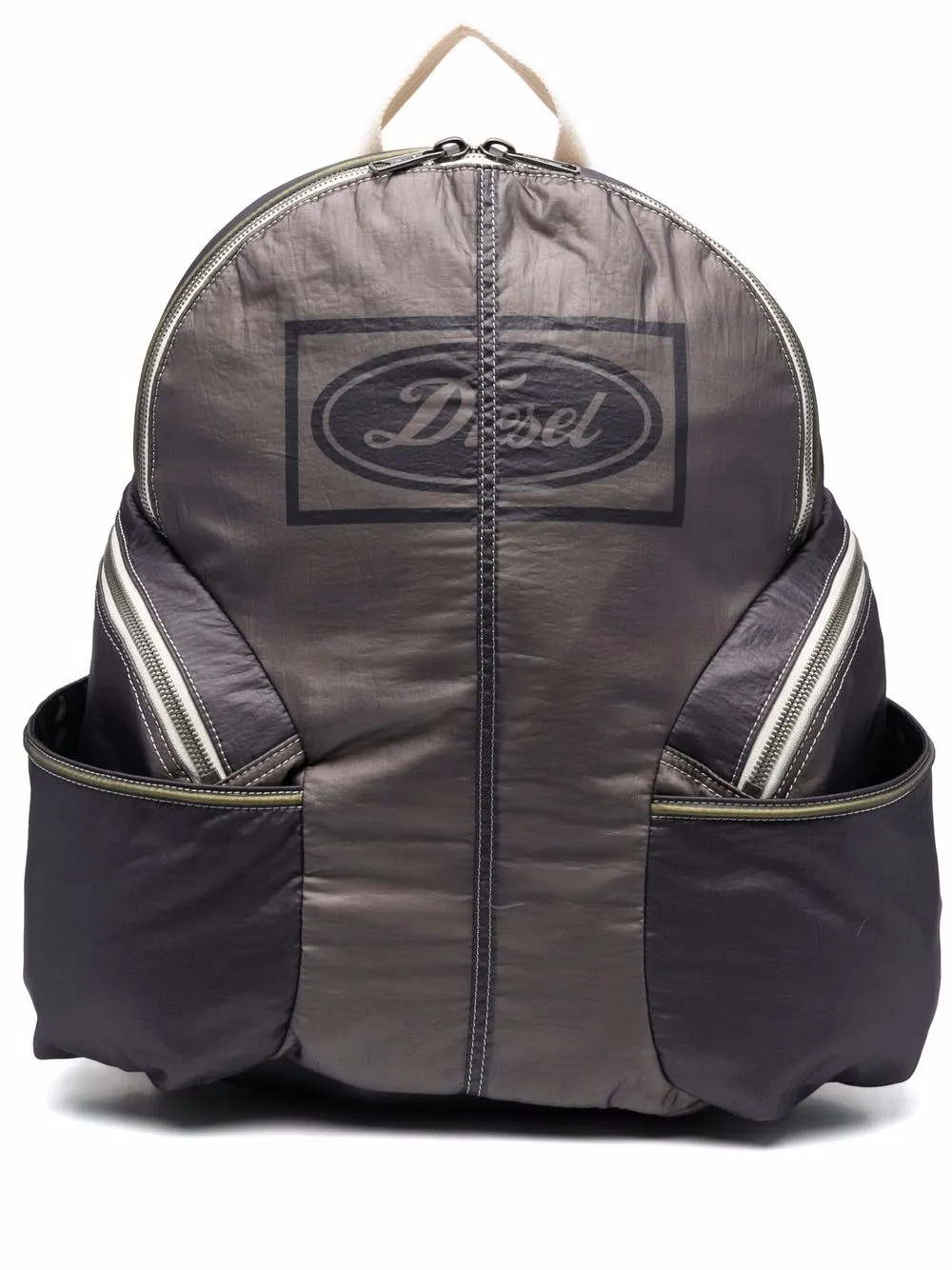 

Рюкзак на молнии с логотипом Diesel, серый