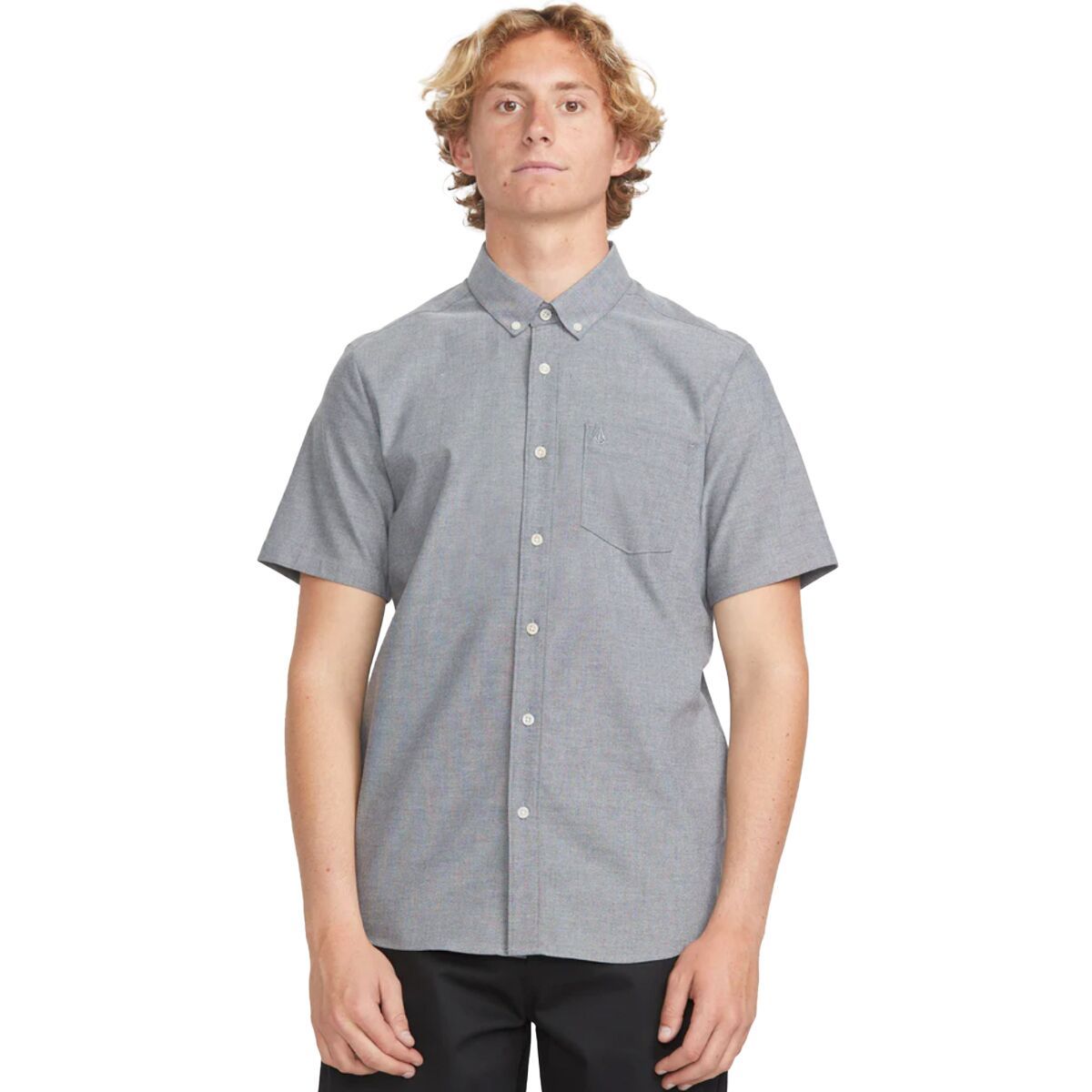

Эверетт оксфордская рубашка с коротким рукавом Volcom, черный