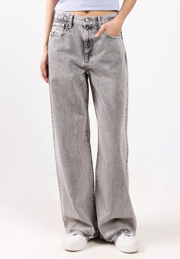 Джинсы свободного кроя, Calvin Klein Jeans, серый