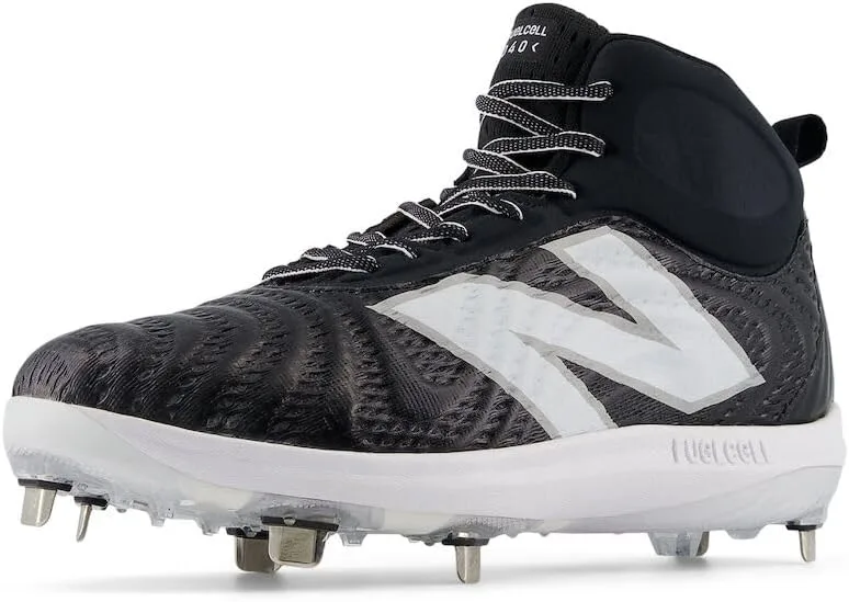Мужские бейсбольные кроссовки New Balance FuelCell 4040 V7 Mid-Metal, белый/черный