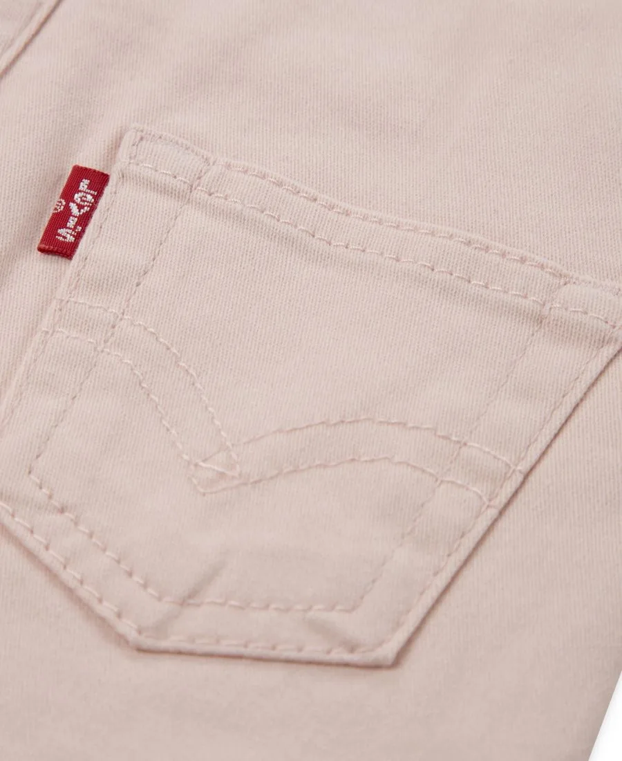 Детский комбинезон без рукавов из саржи для девочек Levi's, pastel розовый — фото 4