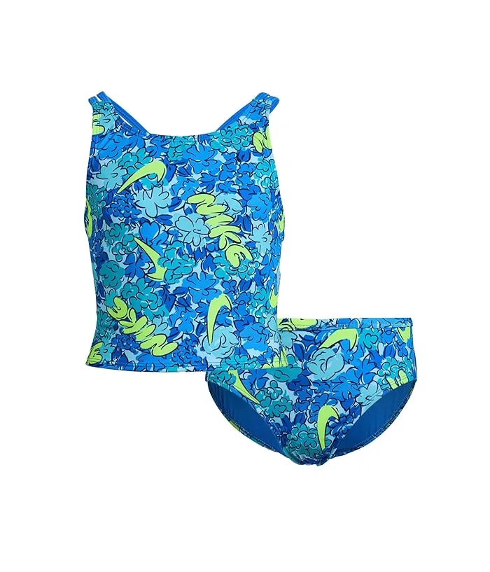 Купальник раздельный Doodle Floral Spiderback Midkini Set Nike Kids, Blue Crystal