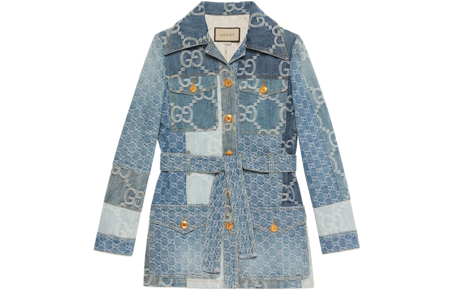 

Джинсовая куртка женская синяя Gucci