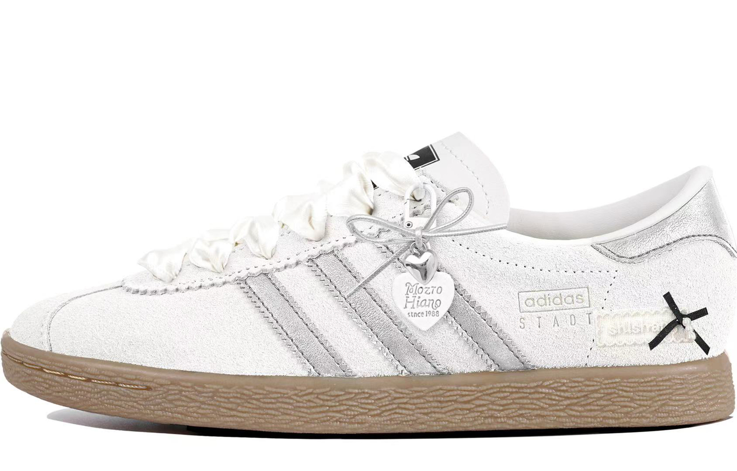 

Stadt Ballet стиль устойчивые к истиранию немецкие армейские кроссовки low top unisex silver white Adidas Originals, серебряный белый