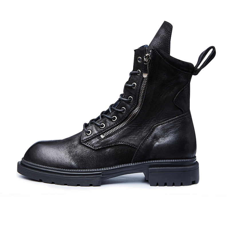

LEYGMENLG Короткие мартинсы мужские с черной подкладкой из флиса, цвет Black Fleece-Lined